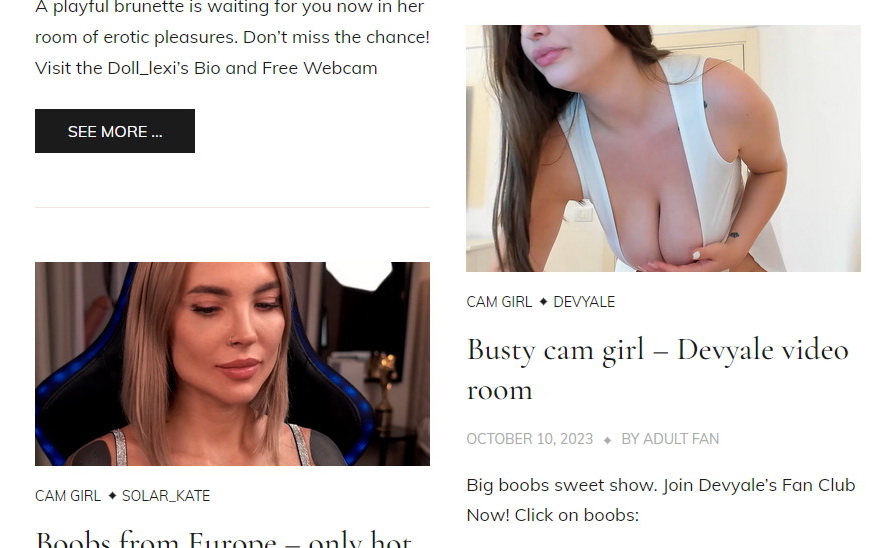 A zone of Webcam Girls